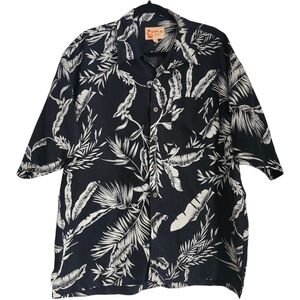 Aloha Joe Hawaiian Leaf Print Button-Up Shirt